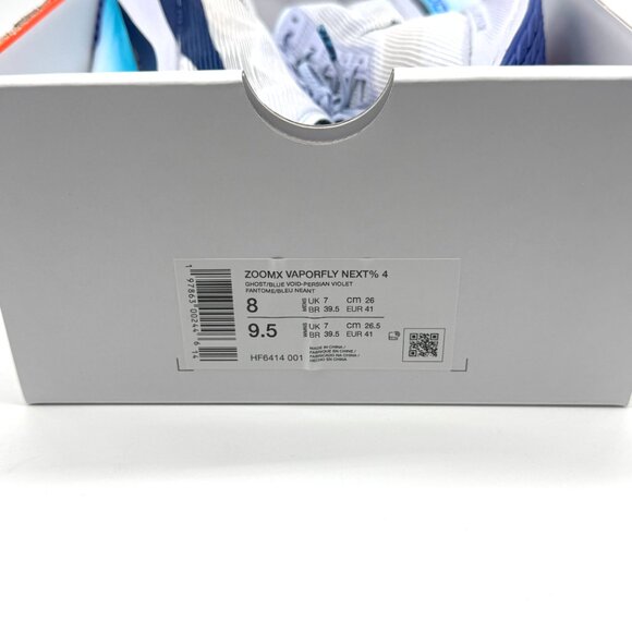 Nike Vaporfly 4 ZoomX Next% Ghost Blue M 8 / W 9.5 Shoes New Running HF6414-001 main image 4